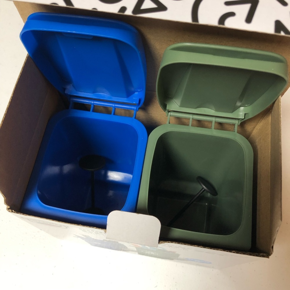 NIB Bigmouth Inc Mini Trash & Recycling Bin’s DESK CADDY SET - Picture 5 of 5